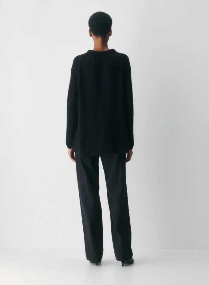 Mesh Cashmere Oversized Crew Sweater Mesh Cashmere Oversized Crew Sweater