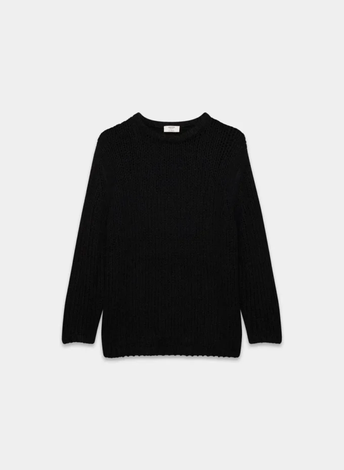 Mesh Cashmere Oversized Crew Sweater Mesh Cashmere Oversized Crew Sweater