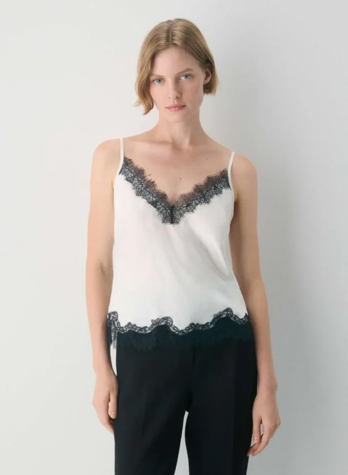 Motif Satin Camisole