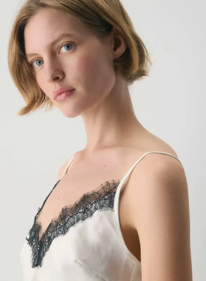 Motif Satin Camisole