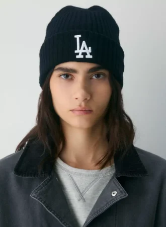 New Era La Dodgers Ribbed Merino Wool Cuff Beanie