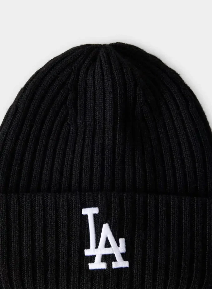 New Era La Dodgers Ribbed Merino Wool Cuff Beanie