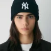 New Era Ny Yankees Ribbed Merino Wool Cuff Beanie