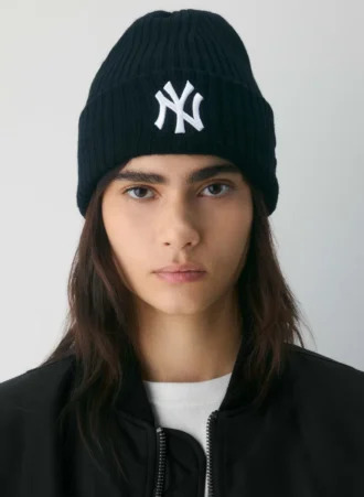 New Era Ny Yankees Ribbed Merino Wool Cuff Beanie