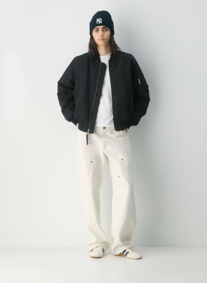 New Era Ny Yankees Ribbed Merino Wool Cuff Beanie