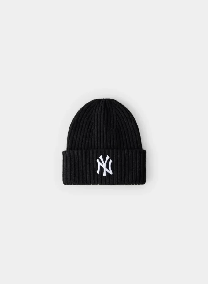 New Era Ny Yankees Ribbed Merino Wool Cuff Beanie