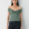 Original Contour Twist Off-shoulder Top