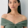 Original Contour Twist Off-shoulder Top