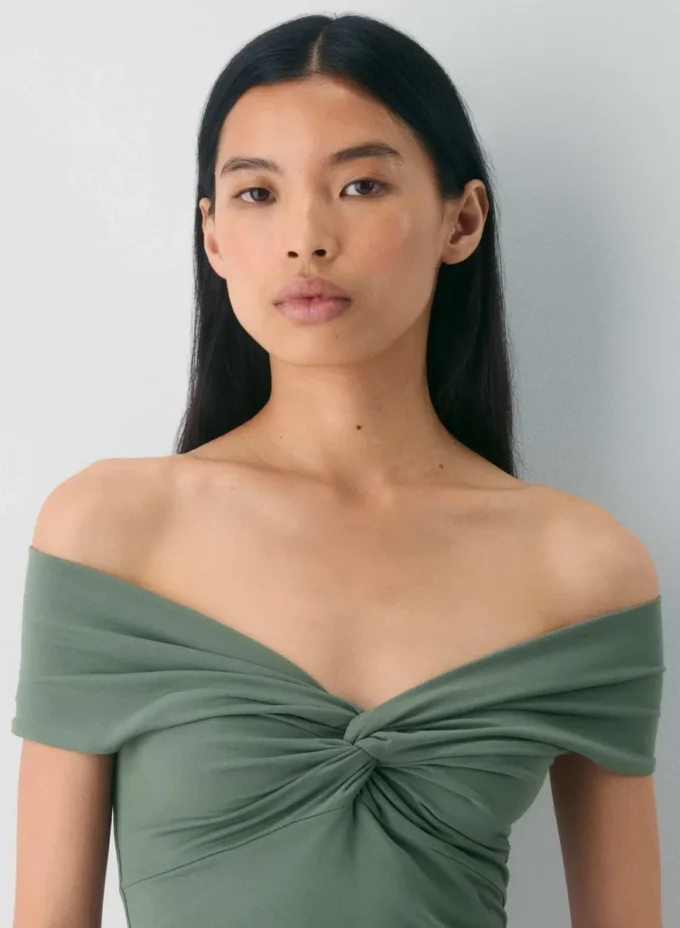 Original Contour Twist Off-shoulder Top