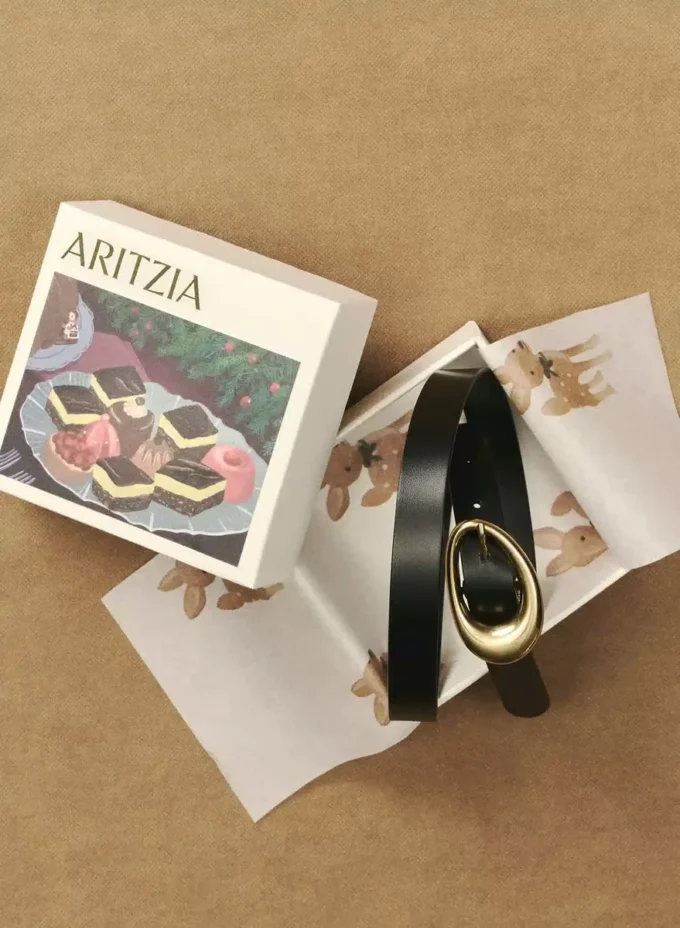 Perennial Solid Brass Leather Belt Perennial Solid Brass Leather Belt