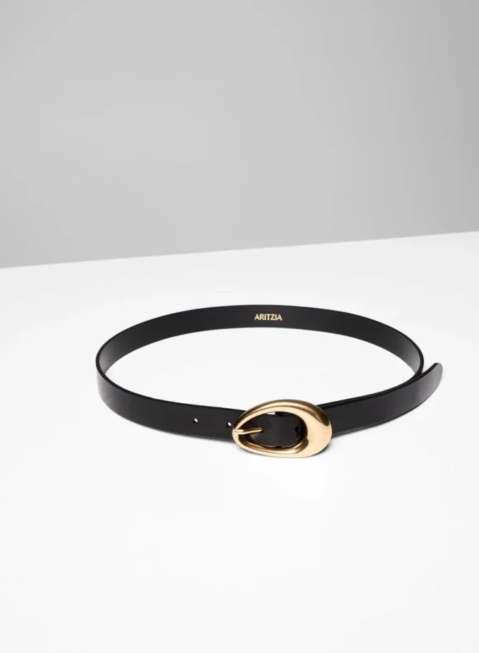 Perennial Solid Brass Leather Belt Perennial Solid Brass Leather Belt