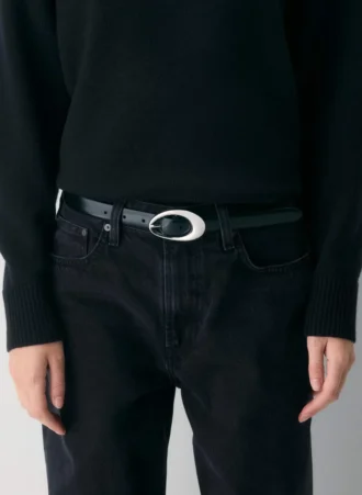 Perennial Solid Brass Veau Leather Belt Perennial Solid Brass Veau Leather Belt