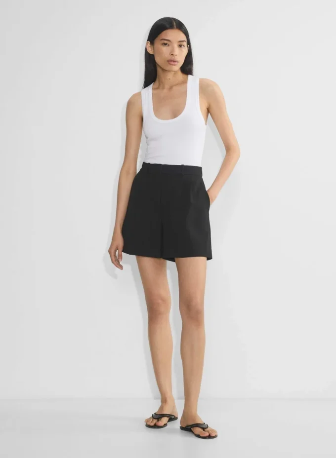 Pleated Mid-thigh Short Pleated Mid-thigh Short