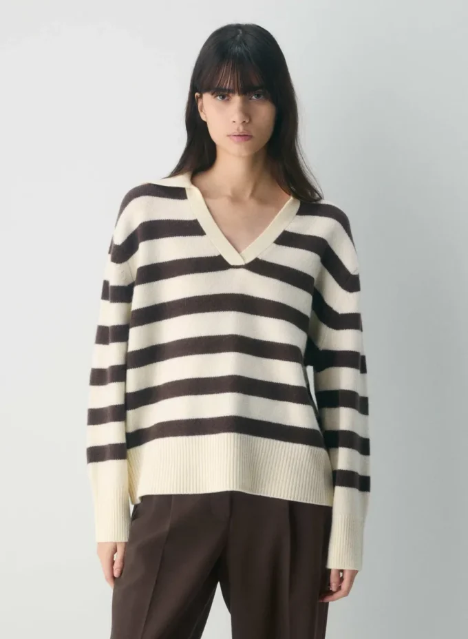 Plush Cashmere Oversized Polo Sweater Plush Cashmere Oversized Polo Sweater