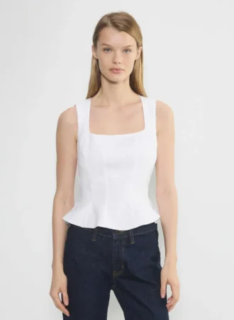 Rhodora Linen Bustier