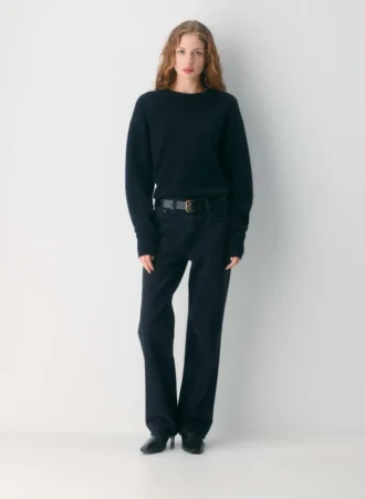 Roller Solid Brass Leather Wide Belt