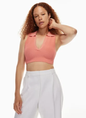 Sculpt Knit Polo Top