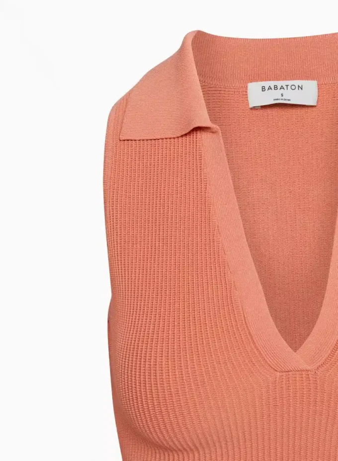 Sculpt Knit Polo Top