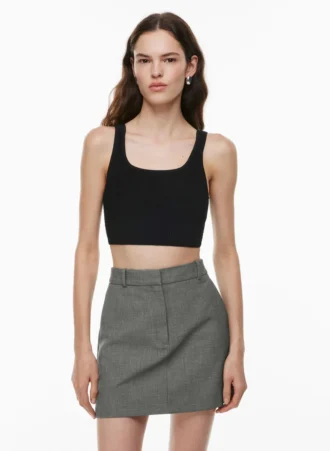 Sculpt Knit Squareneck Cropped Tank