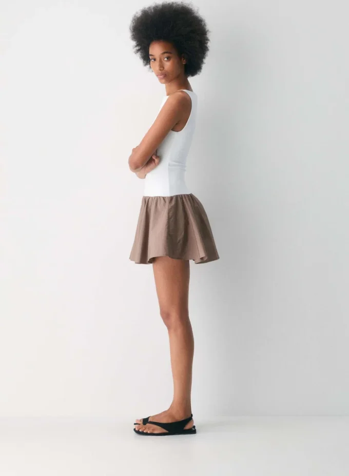 Segment Poplin Dress