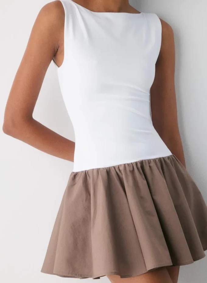 Segment Poplin Dress