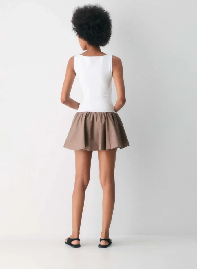 Segment Poplin Dress