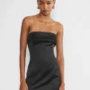 Shimmer Satin Tube Dress