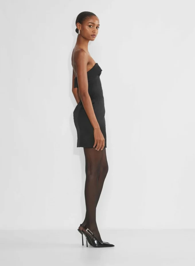 Shimmer Satin Tube Dress