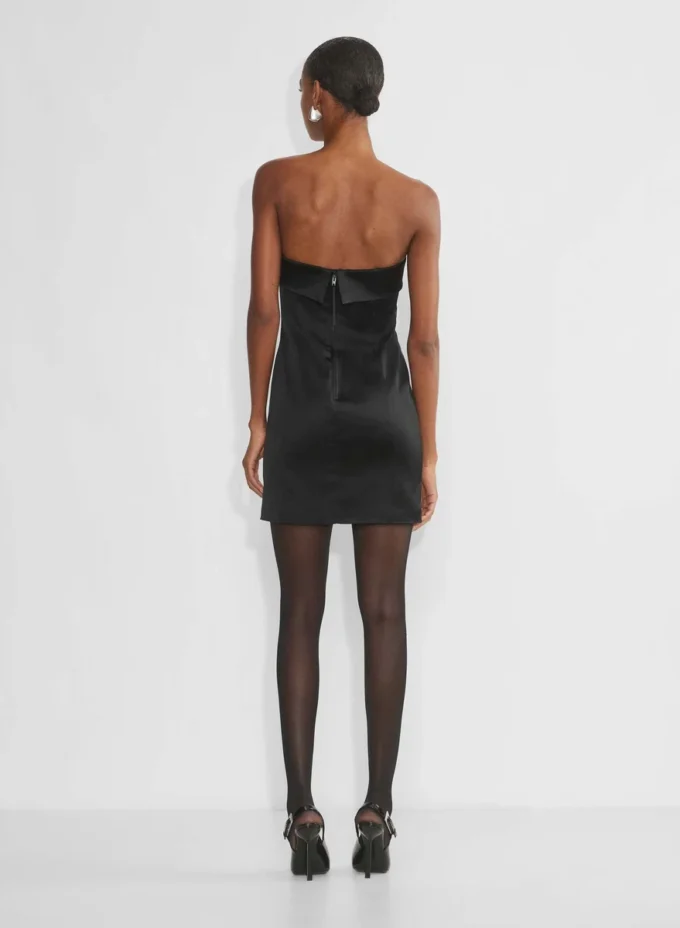 Shimmer Satin Tube Dress