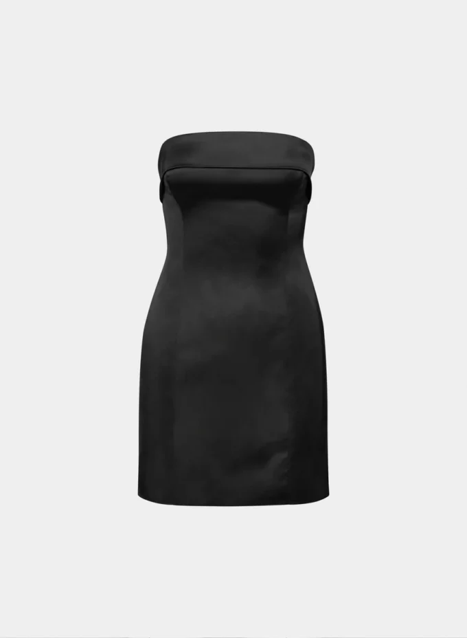 Shimmer Satin Tube Dress