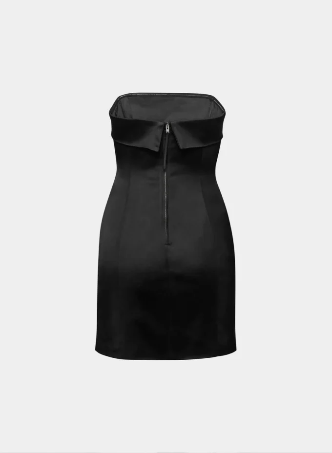 Shimmer Satin Tube Dress