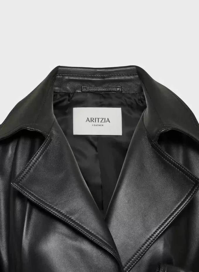 Silva Leather Trench Coat