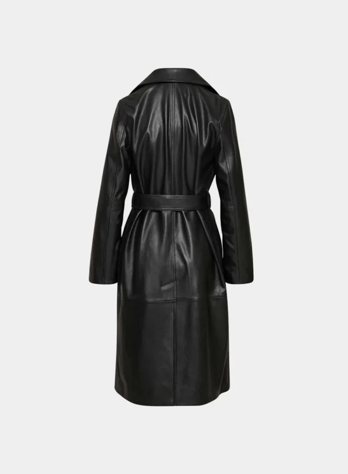 Silva Leather Trench Coat