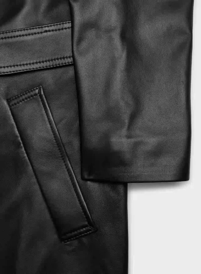 Silva Leather Trench Coat