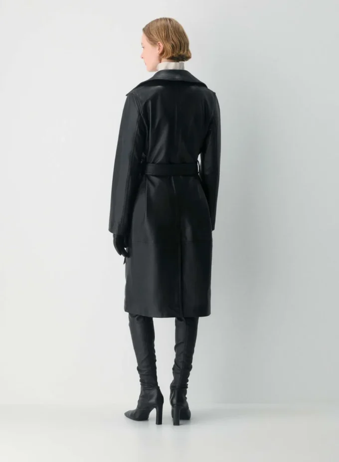 Silva Leather Trench Coat