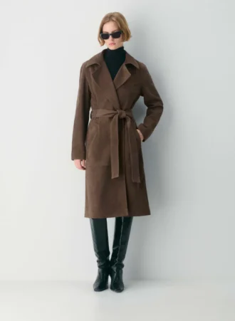 Silva Suede Trench Coat