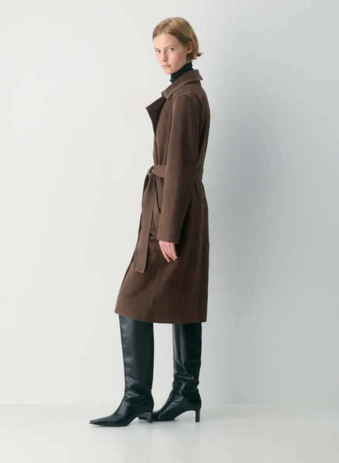 Silva Suede Trench Coat
