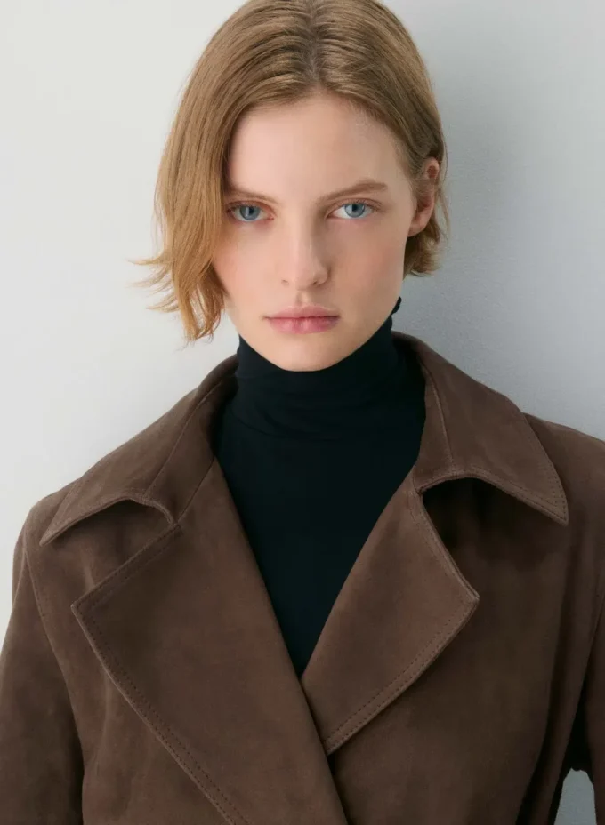 Silva Suede Trench Coat