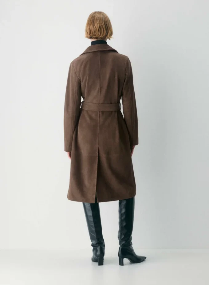 Silva Suede Trench Coat