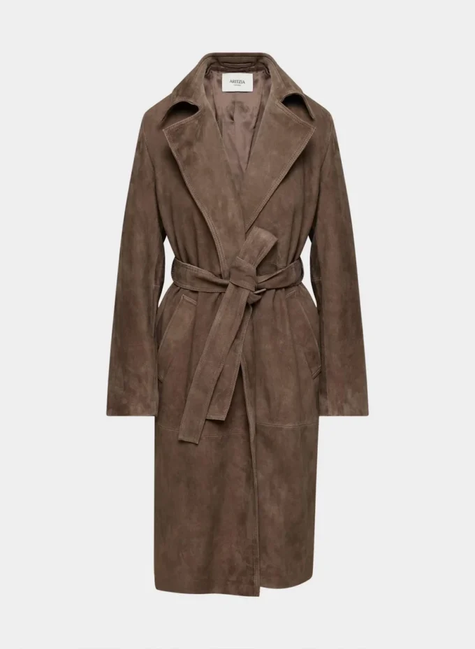 Silva Suede Trench Coat