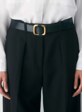 Slide Solid Brass Leather Belt