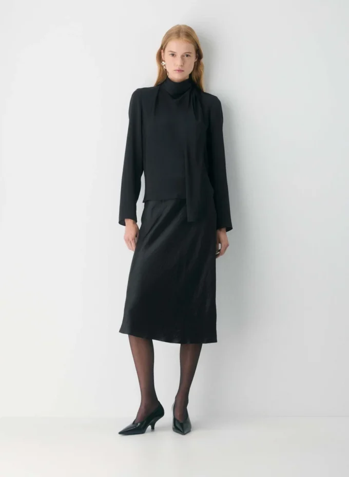 Slip Satin Midi Skirt Slip Satin Midi Skirt