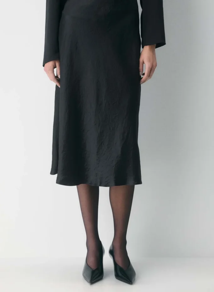 Slip Satin Midi Skirt Slip Satin Midi Skirt