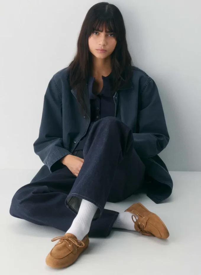 Sperry x Aritzia Slim Boat Shoe – Nubuck Leather