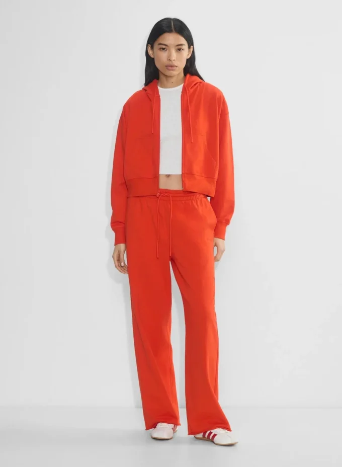 Terry Sweatfleece Boyfriend Boxy Zip Hoodie