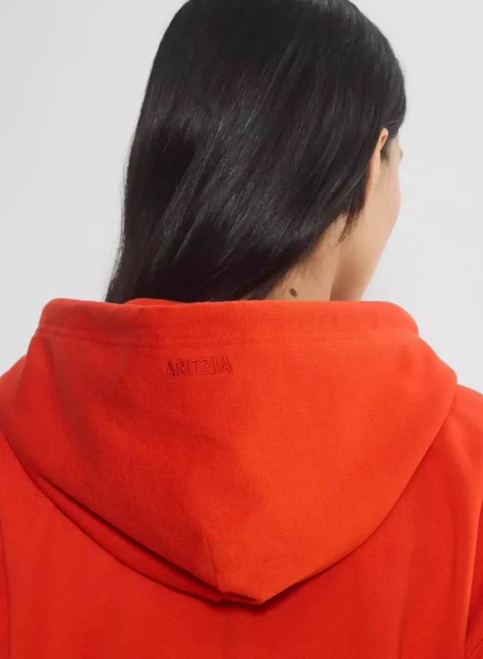 Terry Sweatfleece Boyfriend Boxy Zip Hoodie