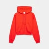 Terry Sweatfleece Boyfriend Boxy Zip Hoodie