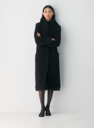The Cocoon Long Coat – Soft Wool Cashmere