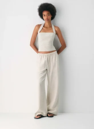 Whisper Linen Halter Top