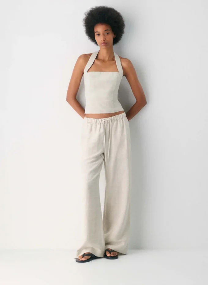 Whisper Linen Halter Top